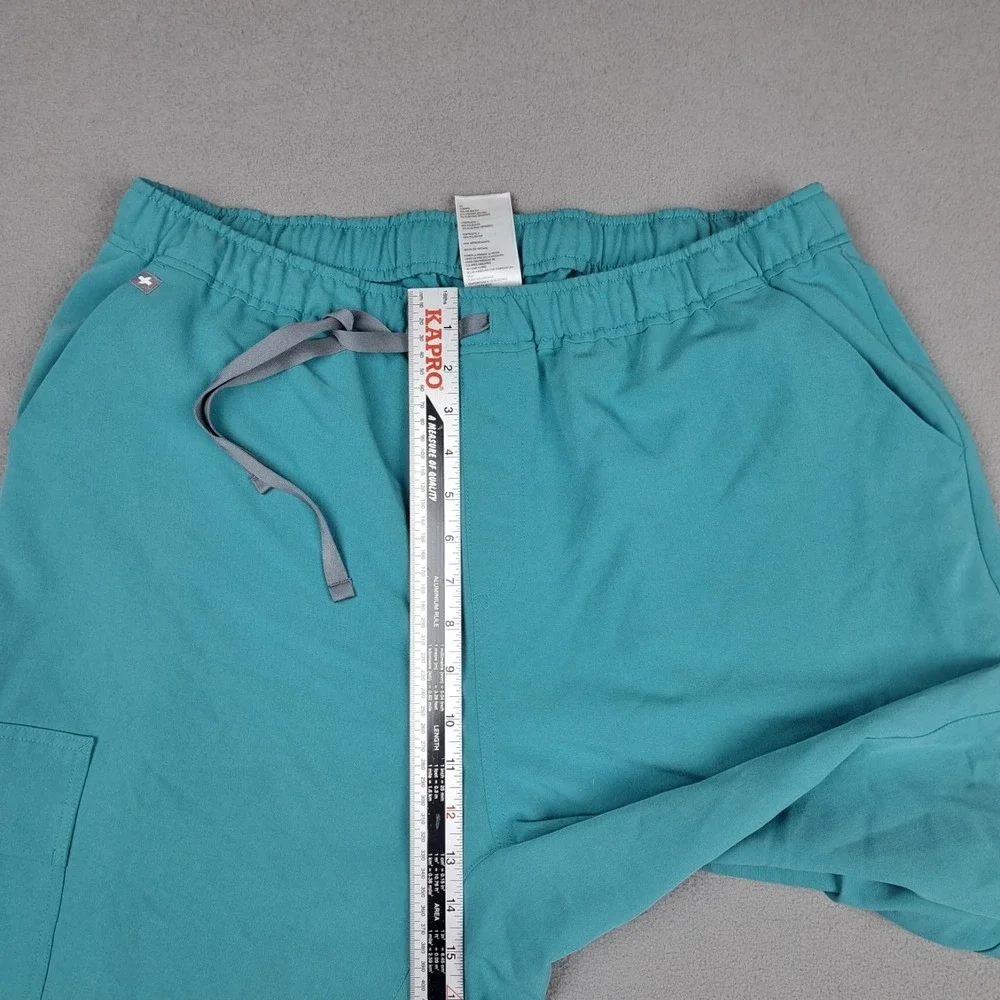 FIGS‎ Scrub Pants Mens 2XL XXL Teal Cargo Jogger Technical Collection Medical